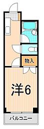アインハイツ 1Kの間取図画像