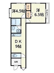 M・Yコーポ 2DKの間取図画像