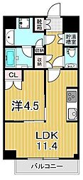 勝どきザ・タワー 1LDKの間取図画像