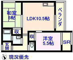 ヴィラージュ 2LDKの間取図画像