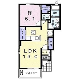 エスペランサ 1LDKの間取図画像