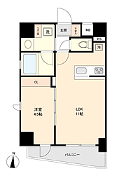ミルーナヒルズエグラス六町 1LDKの間取図画像