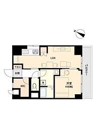 トーア錦糸町マンション 1LDKの間取図画像