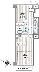ニックハイム中目黒 1LDKの間取図画像