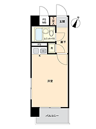 ライオンズマンション西霞町第2 ワンルームの間取図画像