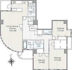 ラルゴ上汐 3LDKの間取図画像