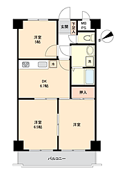 エトワール上田 3DKの間取図画像