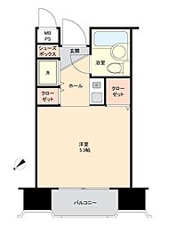 朝日プラザ河内長野デポーフロント ワンルームの間取図画像