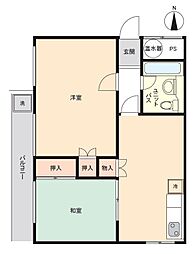 びらよすみ 2LDKの間取図画像