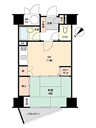 シーアイヴィラ那須塩原2ラムダ 1DKの間取図画像