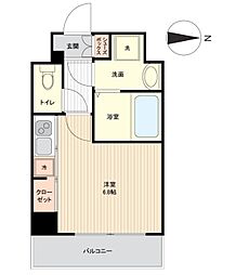 スワンズシティ堺筋本町 ワンルームの間取図画像