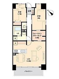 キングマンション歌島橋 2LDKの間取図画像