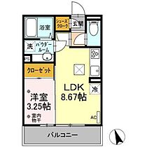 クロッシア三河町 102 ｜ 群馬県前橋市三河町2丁目（賃貸アパート1LDK・1階・29.26㎡） その2