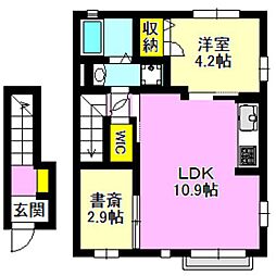 メゾン・ド・ミント 1SLDKの間取図画像