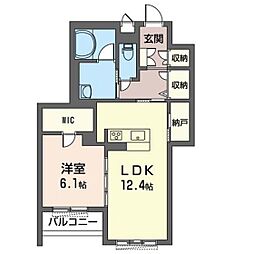 Wiseuse 1LDKの間取図画像