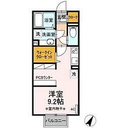 D-room敷島公園 ワンルームの間取図画像