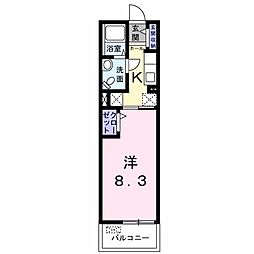 サウスグレイスマンション 1Kの間取図画像