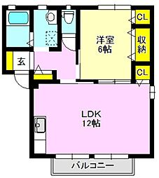 グレートウォールA 1LDKの間取図画像