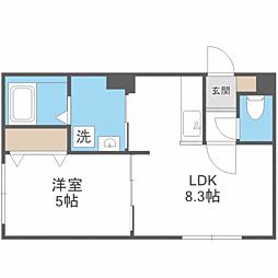 シェラトン札幌菊水 4階1LDKの間取り
