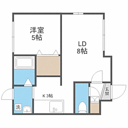 Aqua3 1LDKの間取図画像