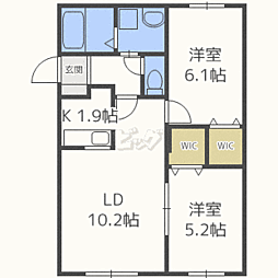 TRELUCE 2LDKの間取図画像