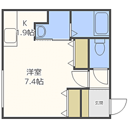 FLOSPROVA 1Kの間取図画像