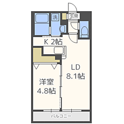 RITZGRANDEN19 1LDKの間取図画像