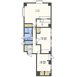 BLANDNESS1 2LDKの間取図画像
