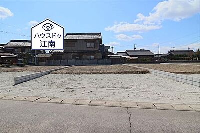 外観：建築条件付き現況：更地2024/3/21撮影