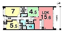 メイツ江南赤童子 3LDKの間取図画像