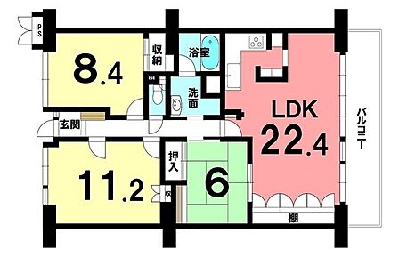3LDK 間取り