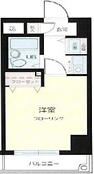 ガラ・シティ白金台 1Kの間取図画像