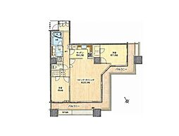 ライズシティ池袋エアライズタワー 2LDKの間取図画像