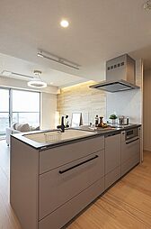 ビルトインタイプの食器洗い乾燥機付きで、毎日の家事負担を軽減してくれます。ディスポーザーがあるため、夏場でも生ごみの臭いなどが気になりにくく、衛生的です。