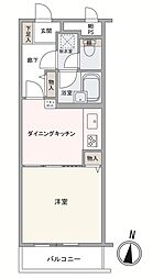 クリオ高砂壱番館 1DKの間取図画像