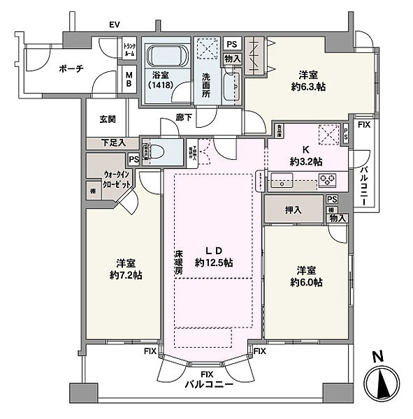 間取りを拡大表示