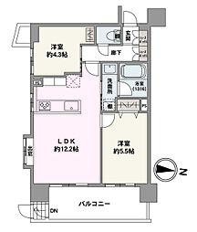 クリオ東浅草 2LDKの間取図画像