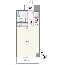 シティライブ多摩川 1Kの間取図画像