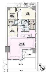 クリオ横濱綱島グレイステラス 2SLDKの間取図画像