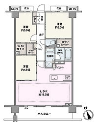 クリオ横濱弘明寺グレイステラス 3LDKの間取図画像