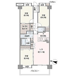 フォルスコート川崎グランテール 3LDKの間取図画像