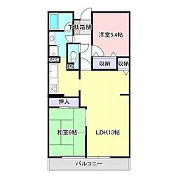 野田川間ガーデンハウス 2LDKの間取図画像
