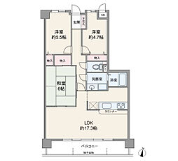 ユーハウス第3喜多山 3LDKの間取図画像