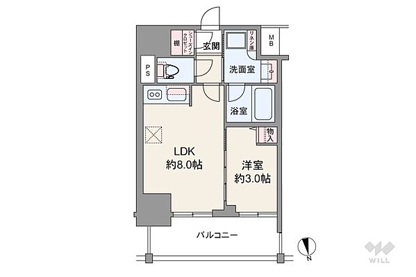 間取り プレサンスレイズ千種今池II 2階/-