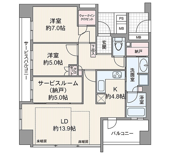 間取りを拡大表示