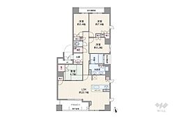 ヴィークステージ茶屋ケ坂スカイレジデンス 4LDKの間取図画像