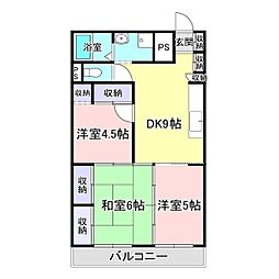 ライフピア野田 3DKの間取図画像