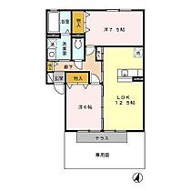 カサ ヴェール　Ａ/Ｂ B102 ｜ 栃木県足利市堀込町（賃貸アパート2LDK・1階・62.10㎡） その2