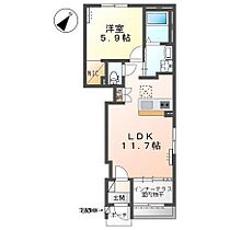 グランコンフォール 106 ｜ 栃木県足利市福居町（賃貸アパート1LDK・1階・43.24㎡） その2