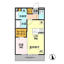 タウンコートII八幡 203 ｜ 栃木県足利市八幡町2丁目（賃貸アパート1LDK・2階・33.39㎡） その2